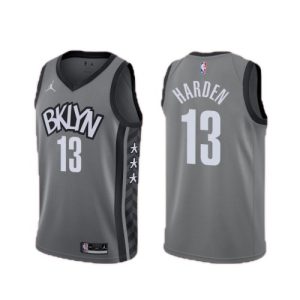 Men's Brooklyn Nets James Harden #13 Jordan Gray 2020/21 Swingman Jersey High - quality Statement Edition Gift idea! Surprise a sports fan with this amazing jersey.