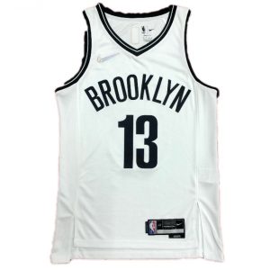 Men's Brooklyn Nets James Harden Admirable #13 Nike White 2021 Swingman NBA Jersey Icon Edition Gift idea! Surprise a sports fan with this amazing jersey.