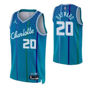 Men's Charlotte Hornets Gordon Exceptional Hayward #20 Nike Blue 2021/22 Swingman NBA Jersey City Edition Be the first! Order this trendy jersey ahead of the crowd.