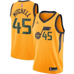 Men's Charming Utah Jazz Donovan Mitchell #45 Jordan Gold 2020/21 Swingman Jersey Statement Edition Fan favorite! Join thousands who love this premium jersey.