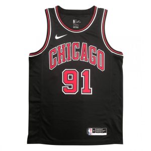 Men's Chicago Bulls Dennis Rodman #91 Nike Luxurious Black Swingman Jersey Statement Edition Proven quality! Invest in this reliable jersey.