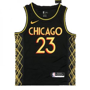 Men's Chicago Bulls Michael Jordan #23 Nike Black 2020/21 Swingman Jersey City Striking Edition Team spirit! Show it off with this awesome jersey.