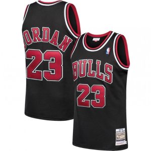 Men's Chicago Bulls Michael Jordan #23 Throwback Black 1997 Superb 98 Hardwood Classics Player Jersey Enhance your game - day look! Get this fashionable jersey.