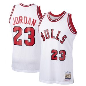 Men's Chicago Bulls Michael Jordan #23 Throwback White 1984 Distinguished 85 Hardwood Classics Player Jersey Unbeatable style! Get this stylish jersey now.