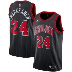 Men's Chicago Premium Bulls Lauri Markkanen #24 Jordan Black 2020/21 Swingman Jersey Statement Edition High - demand item! Order this sought - after jersey immediately.