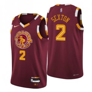 Men's Cleveland Cavaliers Collin Sexton #2 Nike Wine 2021/22 Swingman NBA Jersey City Edition Premium Sports enthusiasts