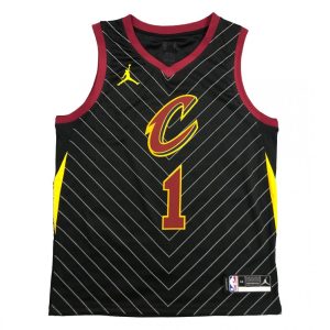 Men's Cleveland Cavaliers Derrick Rose Captivating #1 Jordan Black Swingman Jersey Statement Edition Gift idea! Surprise a sports fan with this amazing jersey.
