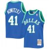 Men's Dallas Mavericks Dirk Nowitzki #41 Luxurious Throwback Blue 1998 99 Hardwood Classics Jersey For a short time only! Don't miss out on this fantastic jersey.