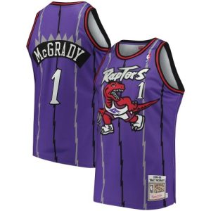 Men's Dashing Toronto Raptors Tracy McGrady #1 Throwback Purple 98 99 Hardwood Classics Jersey Retailers