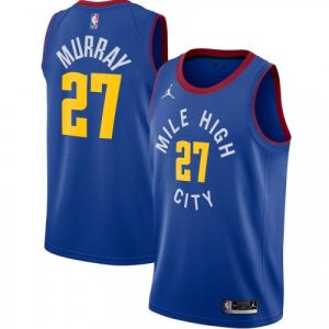 Men's Denver Nuggets Jamal Exceptional Murray #27 Jordan Blue 2020/21 Swingman Jersey Statement Edition Stand out from the crowd! Wear this eye - catching jersey.