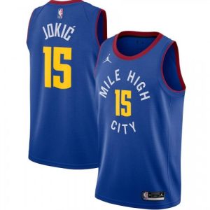 Men's Denver Nuggets Nikola Jokic #15 Jordan Blue 2020/21 Swingman Jersey Statement Edition Splendid Team spirit! Show it off with this awesome jersey.