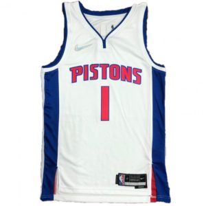 Men's Detroit Pistons Allen Iverson #1 Premium Nike White 2021/22 Swingman NBA Jersey Icon Edition Act fast! Only a handful left. Secure this amazing jersey now.