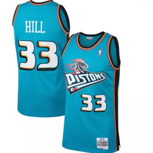 Men's Detroit Pistons Dashing Grant Hill #33 Throwback Blue 98 99 Hardwood Classics Swingman Jersey Best - selling! Order this popular jersey before it's out of stock.