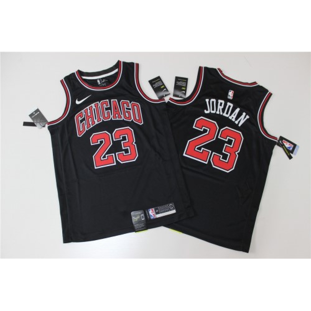 Men's Enchanting Chicago Bulls Michael Jordan #23 Black Swingman Jersey - Image 2