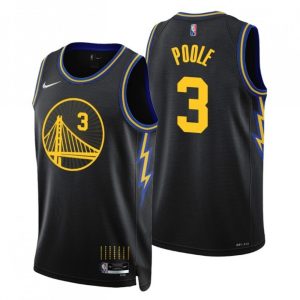 Men's Golden State Superb Warriors Jordan Poole #3 Black 2021/22 Swingman Jersey City Edition Exclusive design! Own a jersey like no other.