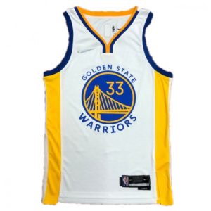 Men's Golden State Warriors James Top - notch Wiseman #33 Nike White 2021/22 Swingman Jersey Association Edition Don't be left out! Get this stylish jersey and show your team pride.
