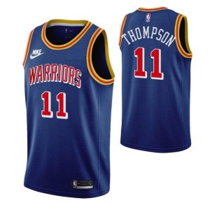 Men's Golden State Warriors Klay Unique Thompson #11 Blue 2021/22 75th Anniversary Jersey Classic Edition Sports enthusiasts