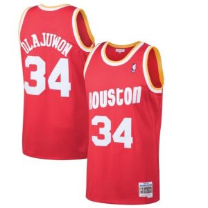 Men's Houston Enchanting Rockets Hakeem Olajuwon Throwback Red 1993 94 Hardwood Classics Swingman Jersey Collector's item! A rare addition to any collection.