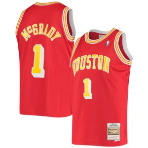 Men's Houston Rockets Tracy McGrady #1 Throwback Red Gorgeous 04 05 Hardwood Classics Swingman Jersey High - demand item! Order this sought - after jersey immediately.