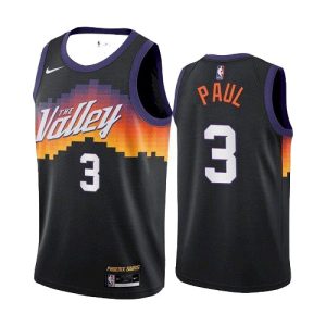 Men's Impressive Phoenix Suns Chris Paul #3 Nike Black 2021 Swingman Jersey City Edition Proven quality! Invest in this reliable jersey.