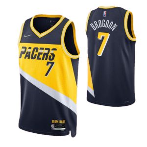 Men's Indiana Pacers Malcolm Brogdon #7 Nike Navy 2021/22 Swingman NBA Jersey City Refined Edition Act fast! Only a handful left. Secure this amazing jersey now.
