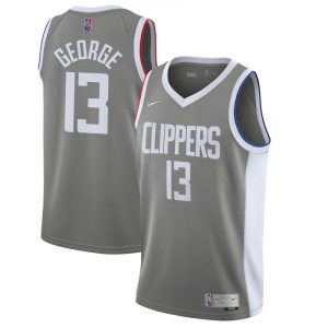 Men's LA Clippers Paul George #13 Nike Gray 2020/21 Swingman Player Jersey Superior Earned Edition Authentic look! Wear this genuine jersey.