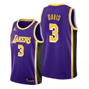 Men's Los Angeles Lakers Anthony Davis 3 Jordan Purple High - quality 20/21 Swingman Jersey Statement Edition New arrival! Check out this fresh and exciting jersey.
