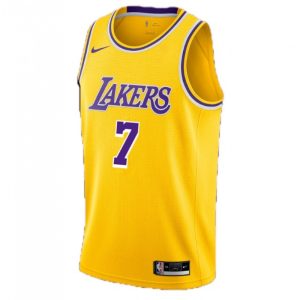 Men's Los Angeles Lakers Carmelo Anthony #7 Nike Gold Swingman Striking Jersey Icon Edition Collector's item! A rare addition to any collection.