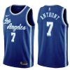 Men's Los Angeles Lakers Carmelo Anthony #7 Stylish Nike Blue Swingman NBA Jersey Classic Edition Customizable! Personalize this great jersey.