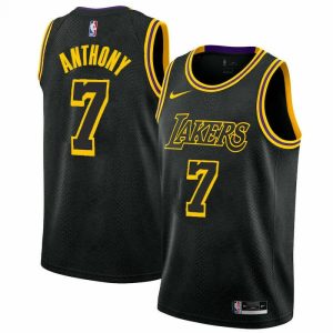 Men's Los Angeles Lakers Carmelo Enchanting Anthony #7 Nike Black Swingman NBA Jersey City Edition Collector's item! A rare addition to any collection.