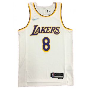 Men's Los Angeles Lakers Kobe Bryant #8 Nike White Swingman NBA Impressive Jersey Icon Edition Team spirit! Show it off with this awesome jersey.