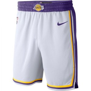 Men's Los Angeles Lakers Nike White 2019/20 Impressive Swingman Short Association Edition Team spirit! Show it off with this awesome jersey.