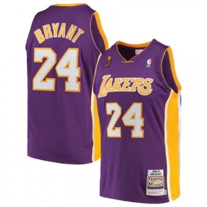 Men's Los Angeles Lakers Road Final Kobe Bryant #24 Throwback Purple 08 09 Premium - grade Hardwood Jersey Team spirit! Show it off with this awesome jersey.