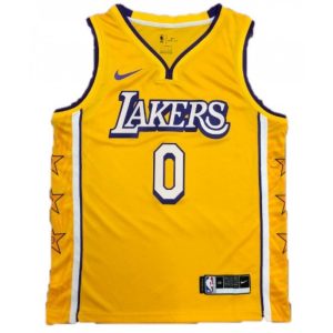 Men's Los Angeles Lakers Russell Westbrook #0 Nike Yellow Swingman NBA Delightful Jersey City Edition Collectors
