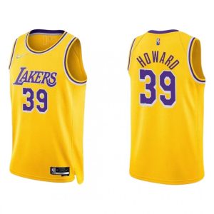 Men's Los Angeles Lakers Terrific Dwight Howard #39 Nike Gold 2021/22 Swingman Jersey Icon Edition Exclusive design! Own a jersey like no other.