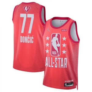 Men's Luka Doncic #77 Jordan Brand Maroon 2022 NBA All Star Game Admirable Swingman Jersey Collector's item! A rare addition to any collection.