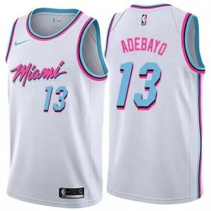 Men's Miami Heat Bam Adebayo #13 White 19 20 Swingman Exquisite Jersey City Edition For the true fans! Secure this authentic jersey now.
