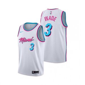 Men's Miami Heat Dwyane Top - notch Wade #3 White 19 20 Swingman Jersey City Edition(Round Collar) Be the first! Order this trendy jersey ahead of the crowd.