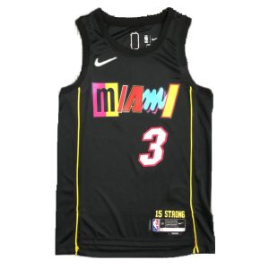 Men's Miami Heat Dwyane Wade #3 Exquisite Nike Black 2021/22 Swingman Jersey City Edition Join the elite! Get this exclusive jersey.