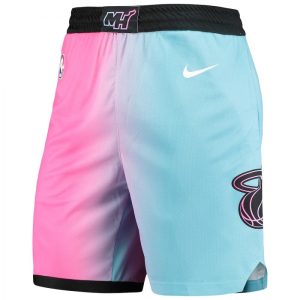 Men's Miami Heat Nike Enchanting Pink/Light Blue 2020/21 Swingman Shorts City Edition Don't be left out! Get this stylish jersey and show your team pride.