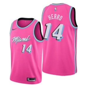 Men's Miami Heat Terrific Tyler Herro #14 Pink Swingman Jersey City Edition Retailers