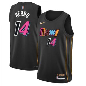 Men's Miami Heat Tyler Herro #14 Nike Black 2021/22 Swingman Jersey City Edition Premium High - demand item! Order this sought - after jersey immediately.