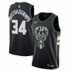 Men's Milwaukee Bucks Giannis Antetokounmpo #34 Black Swingman Jersey Statement Top - notch Edition Limited stock! Be quick and grab this must - have jersey to support your team.