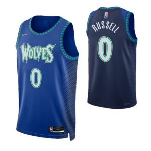 Men's Minnesota Timberwolves D'Angelo Russell #0 Nike Blue 2021/22 Swingman NBA Fantastic Jersey City Edition Proven quality! Invest in this reliable jersey.