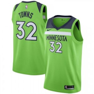 Men's Minnesota Timberwolves Karl Anthony Towns #32 Nike Green Dashing Swingman Jersey Statement Edition Limited stock! Be quick and grab this must - have jersey to support your team.