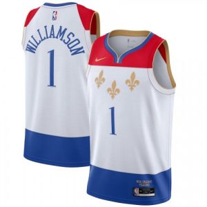 Men's New Luxurious Orleans Pelicans Zion Williamson #1 Nike White 2020/21 Swingman Jersey City Edition Sports enthusiasts