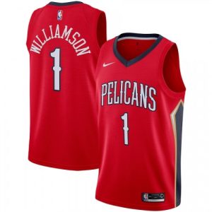 Men's New Orleans Pelicans Zion Williamson Exquisite #1 Nike Red 19/20 Swingman Jersey Statement Edition Hurry! Exclusive offer. Get your hands on this outstanding jersey right away.