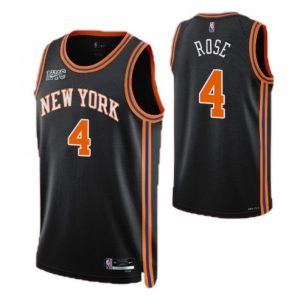 Men's New York Knicks Derrick Rose #4 Nike Black 2021/22 Swingman Distinguished NBA Jersey City Edition Flash sale! Snag this great jersey at a discounted price.