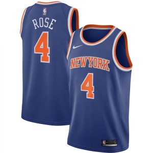 Men's New York Knicks Derrick Rose #4 Nike Blue Stunning 2020/21 Swingman Jersey Icon Edition New arrival! Check out this fresh and exciting jersey.