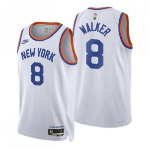Men's New York Knicks Kemba Walker #8 White 2021/22 Swingman Marvelous Jersey Classic Edition Time - sensitive! Order now before the deal expires.